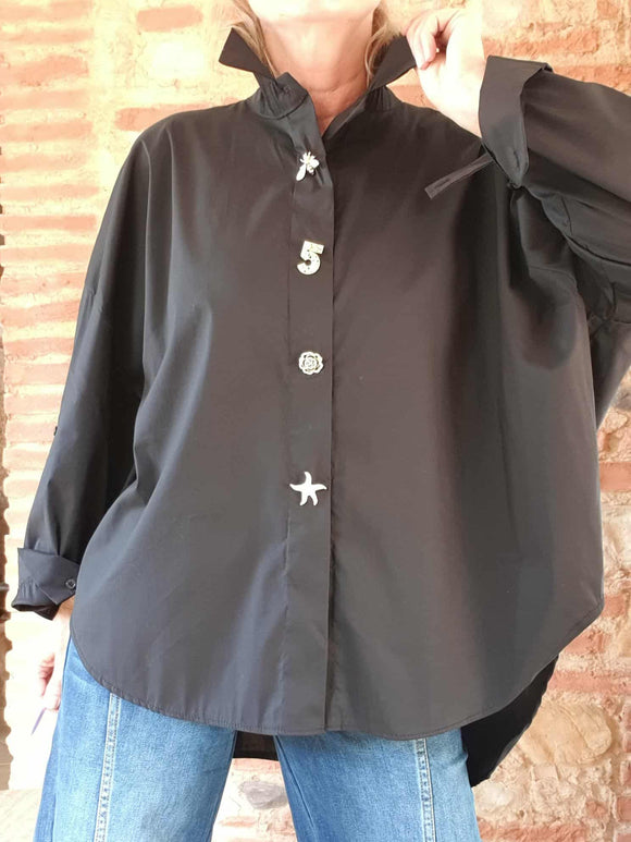 Chemise noire Sophia