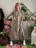 Robe longue Sunset marron clair