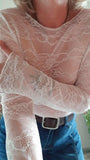 Sous pull Dentelle Elena blanc