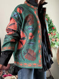 Veste bohème verte du 36 au 44/46