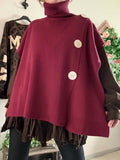 Pull/poncho Esmée bordeaux du 36 au 52