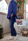 Chemise longue Bleu électrique Oversize
