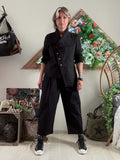 Pantalon avec ceinture Agathe noir du 36 au 46