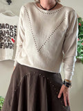 Pull Clouté beige du 36 au 40/42
