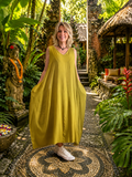 Robe Eva Olive mourtarde