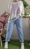 Haut Love blanc/bleu