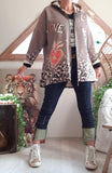 Veste Love chocolat