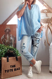 Blouse bleu ciel Tiffany