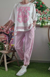 Haut Love blanc/ rose
