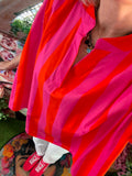 Blouse à rayures fushia/orange