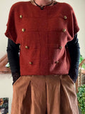 Pull sans manches Gaby terracotta du 36 au 42