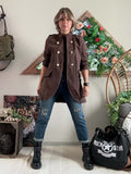 Veste longue MJ chocolat du 36 au 42/44