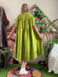 Robe Cécile Pistache du 38 au 52