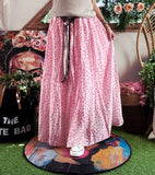 Jupe rose à pois
