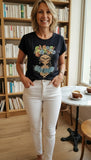 Tee-shirt La Danseuse bleu fond noir