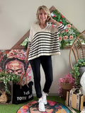 Pull rayures noir