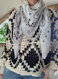 Echarpe Bandana noir/gris