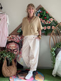 Pantalon Stéphane rayures camel