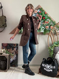 Veste longue MJ chocolat du 36 au 42/44