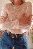Sous pull Dentelle Elena blanc