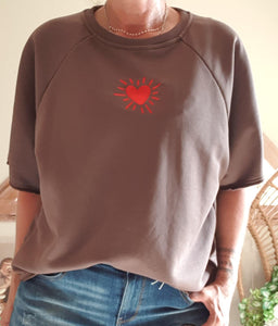 Sweat Coeur chocolat
