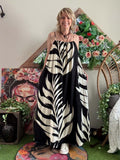 Robe longue Tropicale noire
