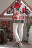 Veste oversize Red roses