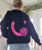 Gilet Caroline noir/fushia