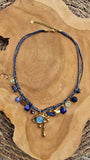 Collier Gaudy bleu
