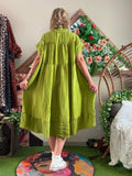 Robe Cécile Pistache du 38 au 52