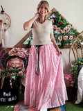 Jupe rose à pois