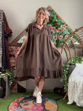 Robe Cécile chocolat du 38 au 52