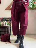 Pantalon Nash bordeaux avec ceinture du 36 au 44