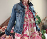 Veste jeans Skull strass