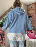 Veste Caroline  à capuche bleu