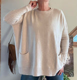 Pull Echarpe beige