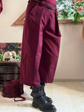 Pantalon Nash bordeaux avec ceinture du 36 au 44