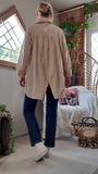 Chemise beige oversize