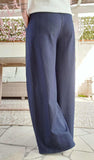 Pantalon Joanna bleu brut avec ceinture