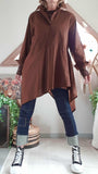 Chemise Asymétrique chocolat