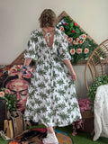 Robe Cheyenne blanc/kaki