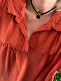 Robe Cécile terracotta du 38 au 52