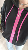 Gilet Caroline noir/fushia