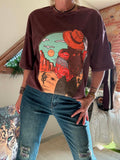 Tee-shirt Colorado  bordeaux délavé du 36 au 44