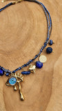 Collier Gaudy bleu