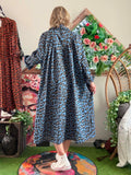 Robe Daniella Léo fond bleu du 38 au 52