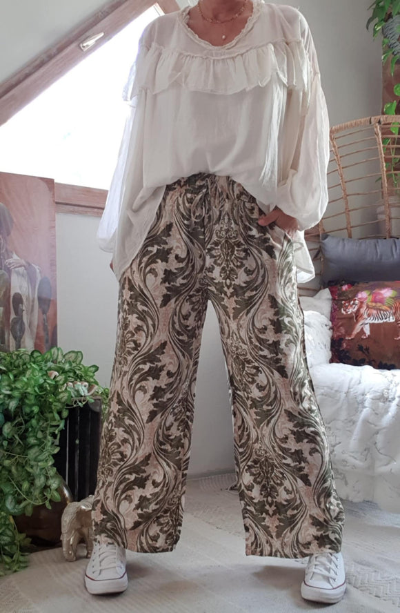Pantalon Agathe Kaki
