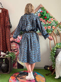 Robe Daniella Léo fond bleu du 38 au 52