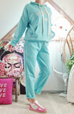Ensemble jogg Bohème turquoise