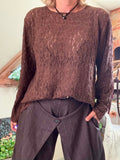 Haut dentelle Charme chocolat du 40 au 52